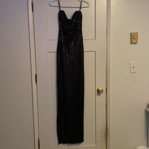 Black Strapless Prom Dress